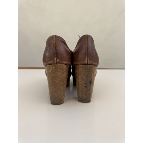 Vintage Womens Leather Rachel Comey Platform Heels By shoes Size 8 Brown - Picture 2 of 10